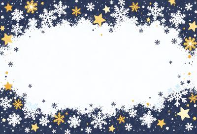 The primary subject of the image is a white star-filled background. The setting is a blue and white star-filled background, which creates a visually appealing and festive atmosphere. The visual style is a combination of digital art and illustration, giving the image a unique and creative appearance. The colors and mood are predominantly blue and white, with the stars adding a touch of warmth and brightness to the scene.